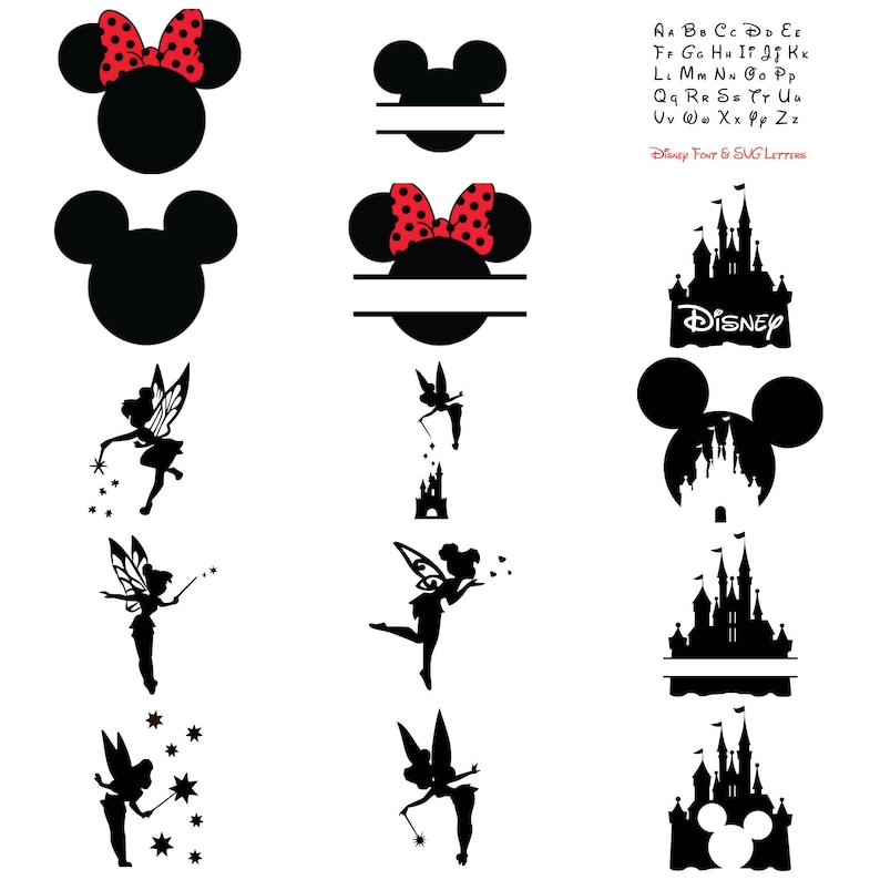 Download Disney Bundle SVG Cut Files: Mickey & Minnie Mouse Ears | Etsy