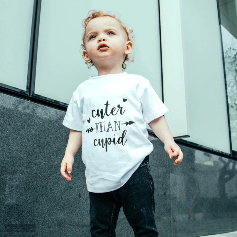 Valentine shirt, Boys valentine shirt, toddler valentine, Cupid's helper, Cuter than Cupid, Customization available image 6