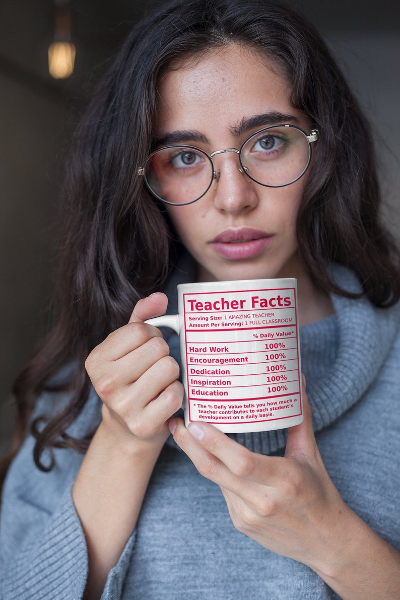 Teacher Facts, Teacher Mug, Gift for Teachers, Best Teacher Ever, Live Love Teach, Teacher Voice, Coffee Teach Repeat image 2