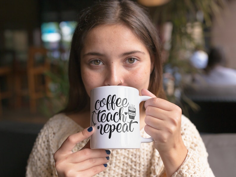 Teacher Facts, Teacher Mug, Gift for Teachers, Best Teacher Ever, Live Love Teach, Teacher Voice, Coffee Teach Repeat image 4