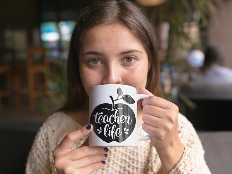 Teacher Facts, Teacher Mug, Gift for Teachers, Best Teacher Ever, Live Love Teach, Teacher Voice, Coffee Teach Repeat image 1