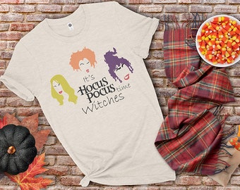 Sanderson Sisters Halloween Shirt, It's Hocus Pocus Time Witches