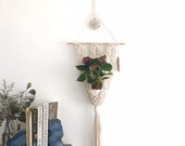 Macrame Planter Wall Hanging Sacred Geometry Seed Of Life Laser Cut Meditation Small Pot Plant