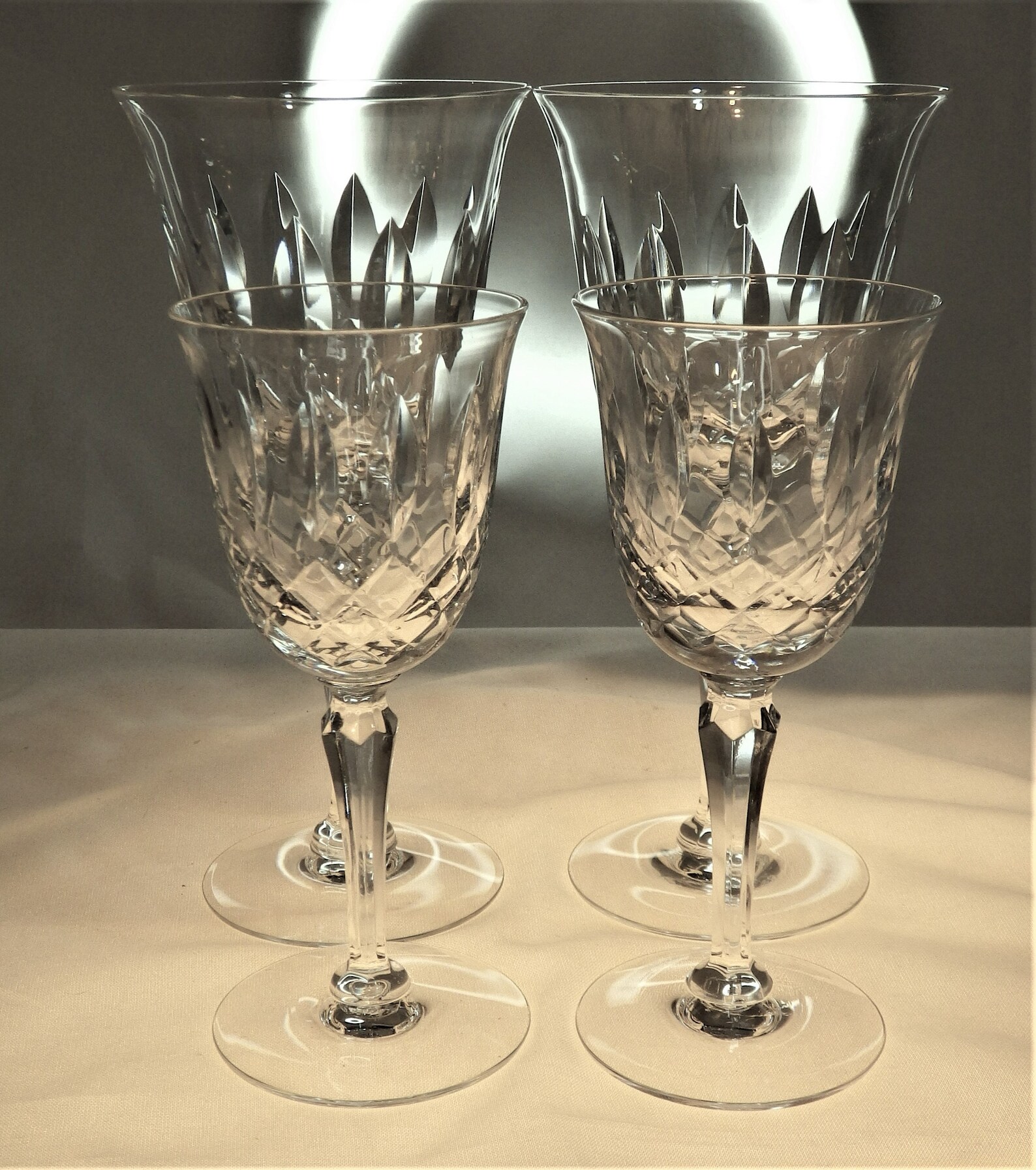 Tiffin Franciscan Elyse Pattern Water Goblets and Wine Glasses Etsy