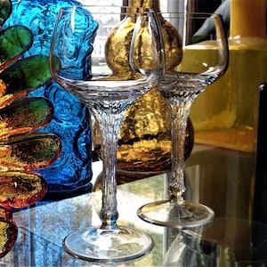 Rosenthal Studio Line Split 9600 Pair of Wine Glasses 6 7/8 Inch Vintage Crystal Stems