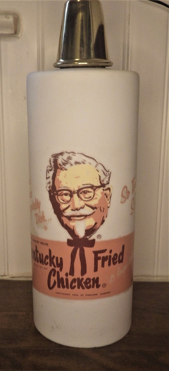 VINTAGE ANTIQUE KENTUCKY FRIED CHICKEN BUCKET LIGHT LAMP SHADE GLOBE