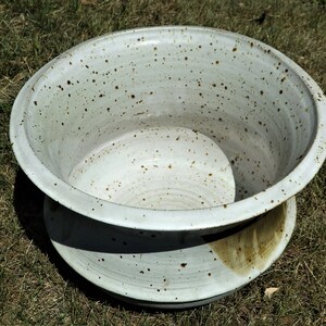 Vintage Massive Studio Pottery Footed Bowl / Planter Signed Cihak Pamela Irene Cihak, Illinois