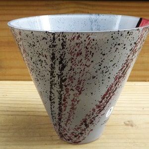 Lena Engman for SEA Glasbruck Hand Painted Bowl 1980s Post Modern Swedish Glass