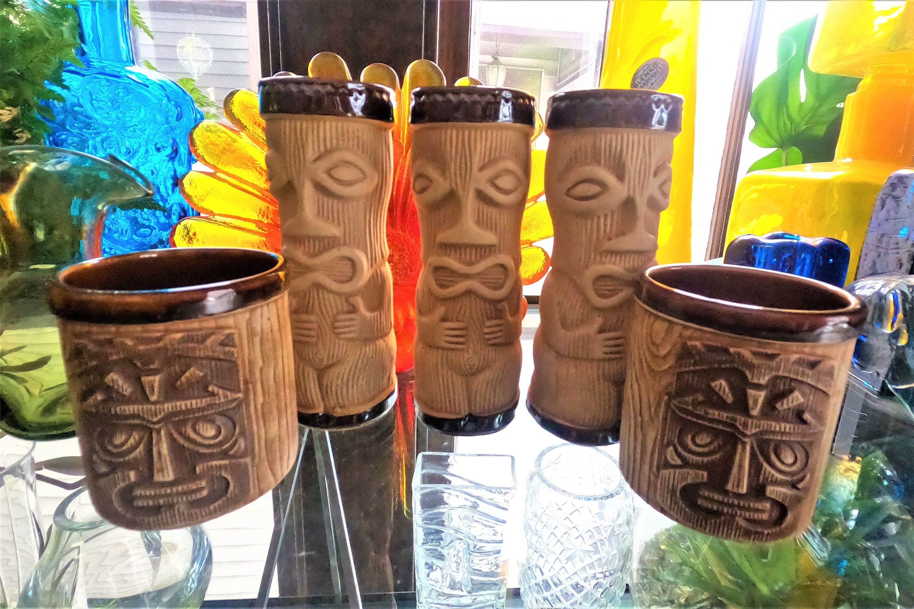 1970'S〜 Tiki マグ ヴィンテージ　Hawaii セット Hawaii Kai Tiki Mugs Made in Japan Jard Products - Set of 2