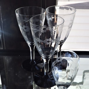 Vintage Wine or Water Goblets by Newton Crystal Co. Hand Blown Tall St –  Anything Discovered