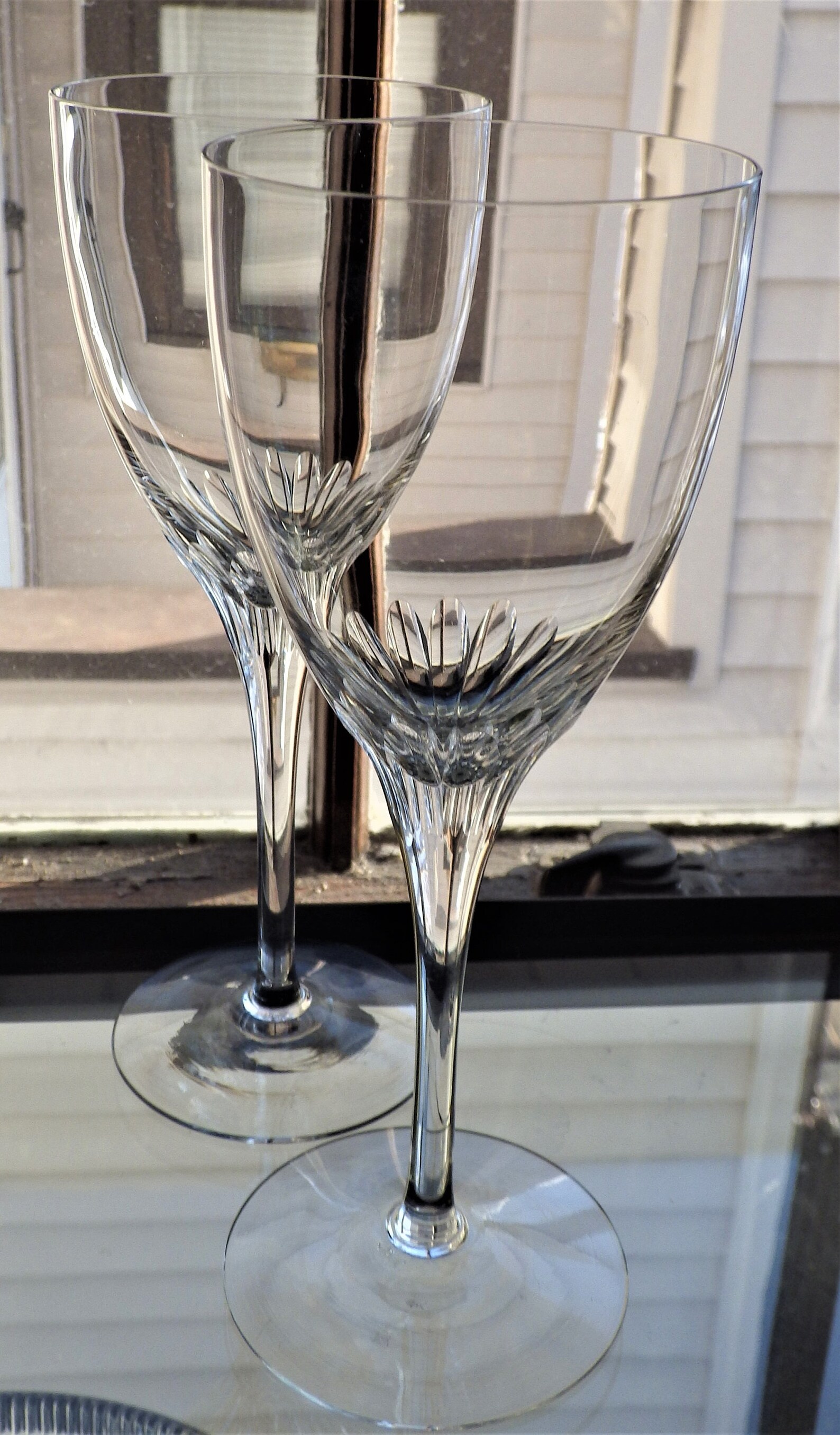 Orrefors Glasbruk Lisbet Claret Wine Glasses Pair of Vintage Etsy