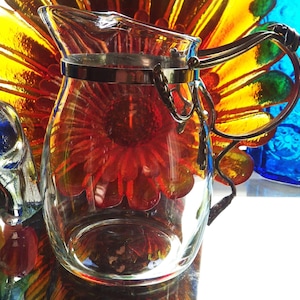 Dragonfly Pitcher Pewter and Crystal Cocktail Carafe Lemonade Vessel