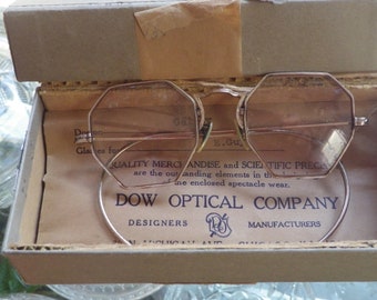 Antique Octagonal Eyeglasses Steampunk Cosplay Costume Accessory