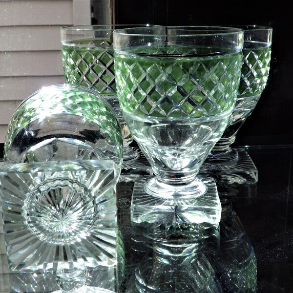 Antique Lead Crystal Goblets Etsy