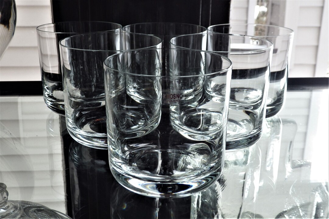 Krosno Crystal Double Old Fashioned Glasses Vintage Bohemian Etsy