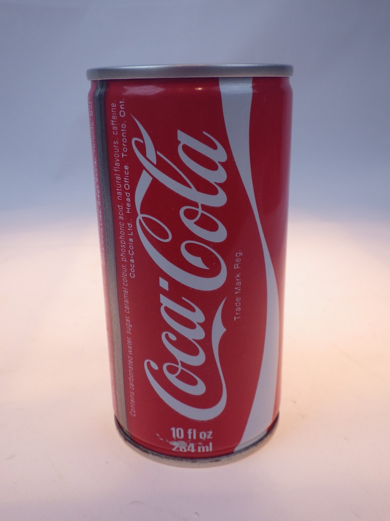 Coca Cola 10 Ounce Toronto Coke Can Steel Can Square Pull Tab Etsy