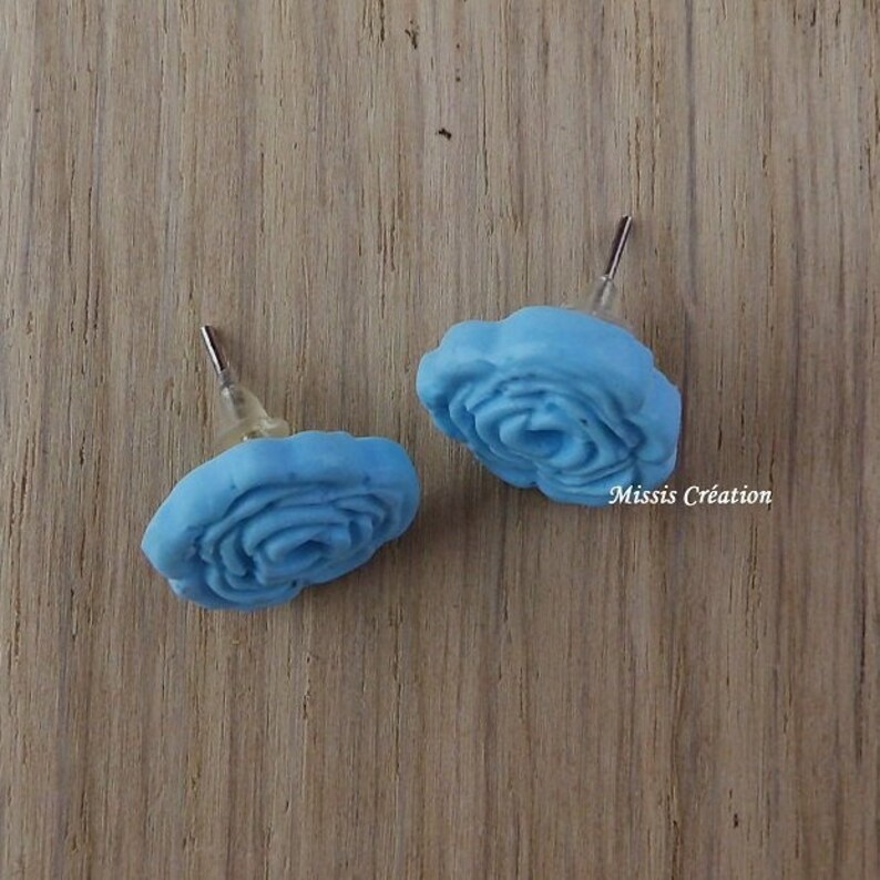 Blue rose Stud Earrings