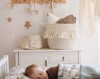 Boho Home Decor Crochet Baskets Shells Rugs And By Supciodesign