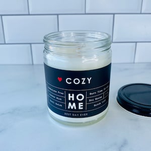 Cozy Candle | Soy Coconut Blend | Hand Poured | Small Batch |