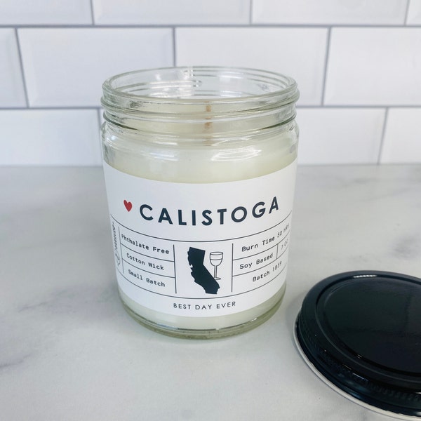Calistoga, CA Candle | Soy Coconut Blend | Hand Poured | Small Batch |