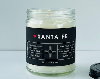 Santa Fe, New Mexico Candle | Soy Coconut Blend | Hand Poured | Small Batch |