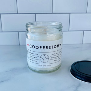 Cooperstown, NY Candle | Soy Coconut Blend | Hand Poured | Small Batch |