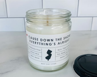 Cause Down The Shore Everything's Alright Candle | Soy Coconut Blend | Hand Poured | Small Batch |