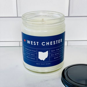West Chester, OH Candle | Soy Coconut Blend | Hand Poured | Small Batch |