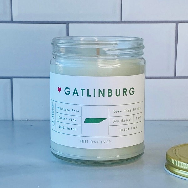 Gatlinburg, TN Candle | Soy Coconut Blend | Hand Poured | Small Batch |