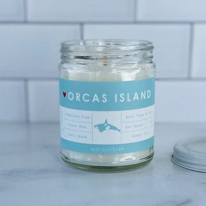 Orcas Island, Washington Candle | Soy Coconut Blend | Hand Poured | Small Batch |