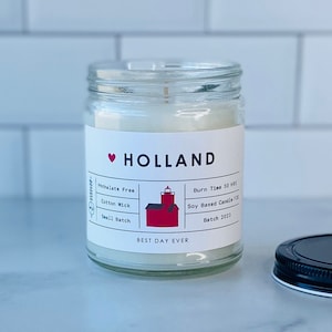 Holland, Michigan Candle | Soy Coconut Blend | Hand Poured | Small Batch |