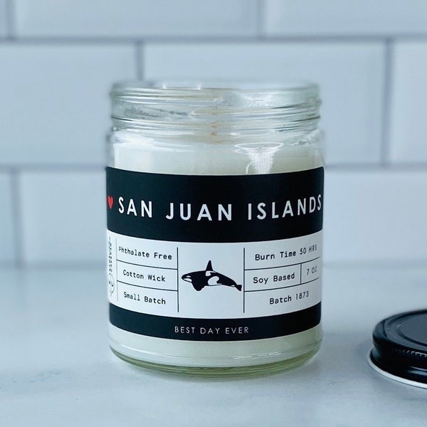 San Juan Islands, WA Candle | Soy Coconut Blend | Hand Poured | Small Batch |