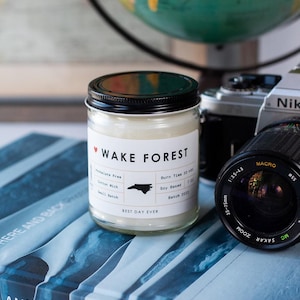 Wake Forest, NC Candle | Soy Coconut Blend | Hand Poured | Small Batch |