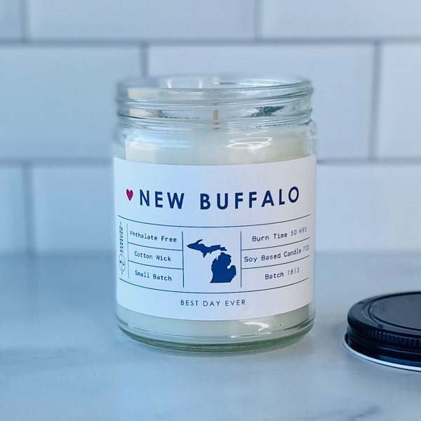 New Buffalo, Michigan Candle | Soy Coconut Blend | Hand Poured | Small Batch |