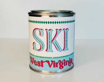 Ski West Virginia - Paint Tin Candle