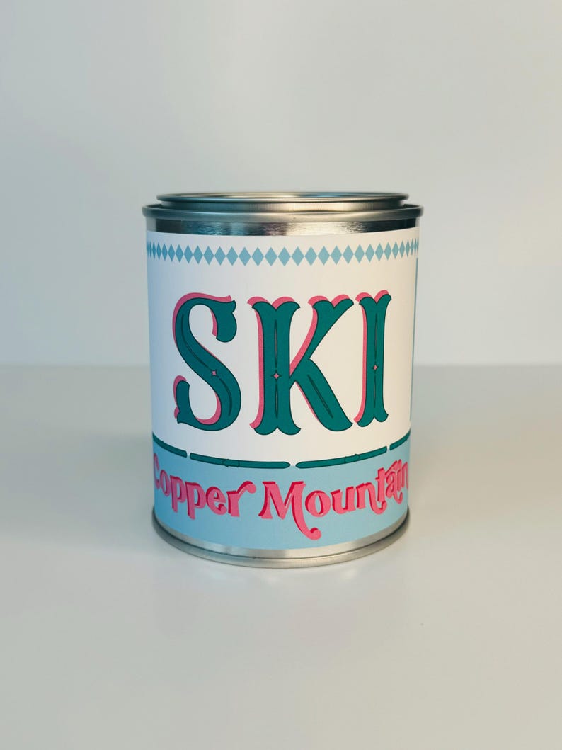 Ski Copper Mountain Paint Tin Candle Etsy