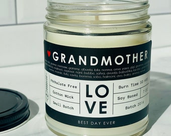 Großmutter Kerze | Soja-Kokosnuss-Mischung | Handgegossen | Kleinserie |