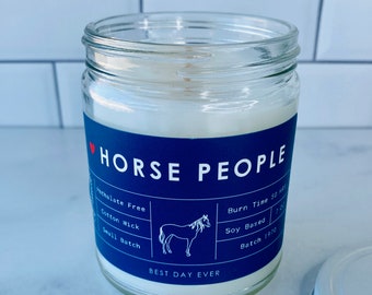 Horse People Candle | Soy Coconut Blend | Hand Poured | Small Batch |