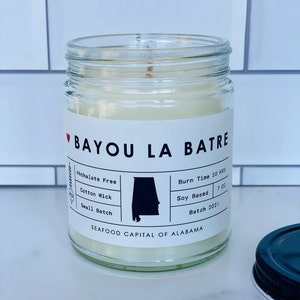 Bayou La Batre, AL Candle | Soy Coconut Blend | Hand Poured | Small Batch |