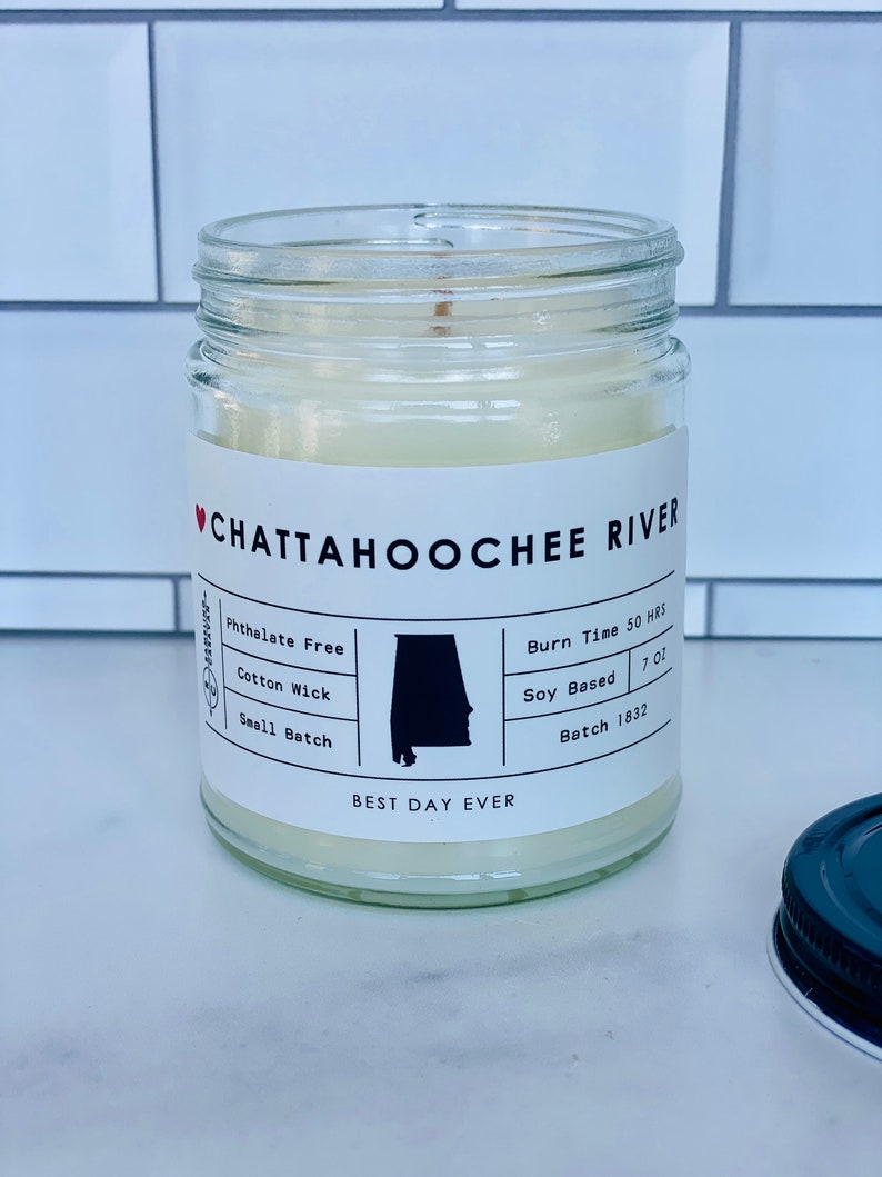 Chattahoochee River, AL Candle | Soy Coconut Blend | Hand Poured ...