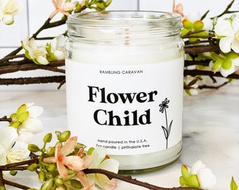 Flower Child Candle | Soy Coconut Blend | Hand Poured | Small Batch |