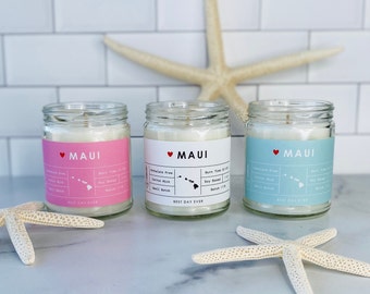 Maui, HI Candle | Soy Coconut Blend | Hand Poured | Small Batch |
