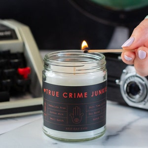 True Crime Junkie Candle | Soy Coconut Blend | Hand Poured | Small Batch |