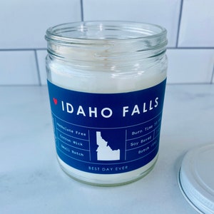 Idaho Falls, Idaho Candle | Soy Coconut Blend | Hand Poured | Small Batch |