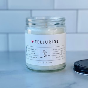 Telluride, Colorado Candle | Soy Coconut Blend | Hand Poured | Small Batch |