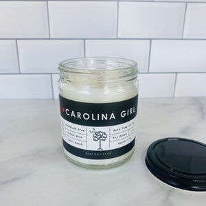 Carolina Girl (South Carolina) Candle | Soy Coconut Blend | Hand Poured | Small Batch |