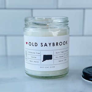 Old Saybrook, Connecticut Candle | Soy Coconut Blend | Hand Poured | Small Batch |
