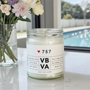 757 Vorwahl Kerze | Soja-Kokos-Mischung | Handgegossen | Kleinserie |