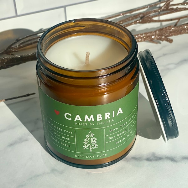 Cambria, CA Candle | Soy Coconut Blend | Hand Poured | Small Batch |