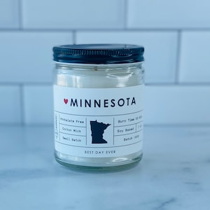 Minnesota Candle | Soy Coconut Blend | Hand Poured | Small Batch |